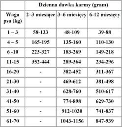 Pu upp pyy C Co on nd drro oa Accttiivee karma lecznicza ryba oceaniczna szczenięta (2 12 miesięcy) wszystkie rasy TABELA DAWKOWANIA SKŁADNIKI Krokiet podstawowy: ryż, suszone i sproszkowane mięso