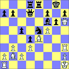 34.We3 Wag8 35.Wg1 Wg4 36.Hf6 Hf6 (Efektowne, ale słabsze było 36 Sf1) 37.ef6 Wh4 38.Wh3 Sf3! 39.gf3 Wh3 40.Kh3 Wg1 41.Sa6 Wc1 42.Sc7 b4 i białe poddały się.