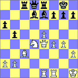 97.Obrona sycylijska [B51] Mistrzostwa świata kobiet, Moskwa 1949 1950 Hruškova Belska (Czechosłowacja) Chaude de Silans (Francja) 1.e4 c5 2.Sf3 d6 3.Gb5 Sd7 4.c3 Sgf6 5.He2 e6 6.d4 cd4 7.cd4 Ge7 8.