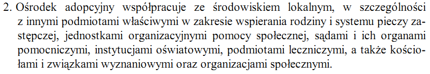 Ogólne ramy działalności OA Art.