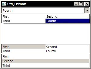 <StackPanel> <ComboBox> Programowanie w środowisku Windows <ComboBox.ItemsPanel> ListBox and ComboBox Example <ItemsPanelTemplate> <UniformGrid Columns='2'/> </ItemsPanelTemplate> </ComboBox.