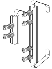 ŚRUBA M8x25 2szt. ŚRUBA M8x30 2szt. TULEJKA USTALAJĄCA 4szt. 80104710 KOSTKA STANDARD 3-SKRZYDEŁKOWA KOSTKA 1szt. KOSTKA DŁUGA 1szt. ŚRUBA M8x25 6szt. TULEJKA USTALAJĄCA 6szt.