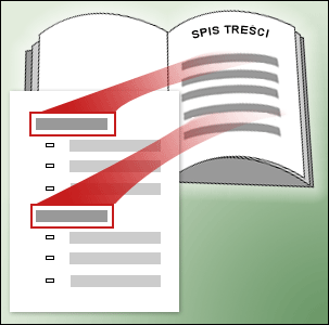 EDYTOR TEKSTU MICROSOFT WORD SZTUCZKI I KRUCZKI TEMAT: Microsoft Word Automatyczny spis treści Cele: Zapoznanie się z metodą automatycznego tworzenia spisu treści, ilustracji, tabel w