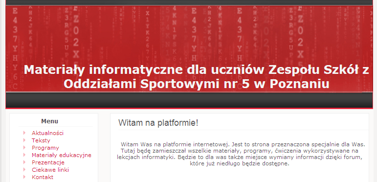 Nowoczesnośd W nauczaniu wykorzystujemy też autorskie strony internetowe.