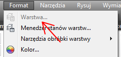 3 Wybierz polecenie, które ma zostać wyszarzone. 4 W panelu Właściwości w polu Nazwa dodaj tyldę (~) lub dodaj żądane wyrażenie języka DIESEL na początku polecenia.