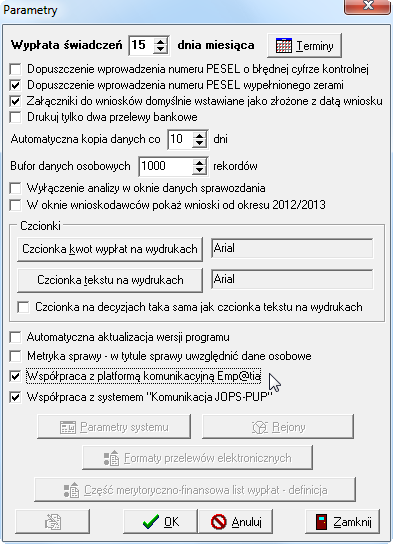 1. ROZPOCZĘCIE WSPÓŁPRACY Z PLATFORMĄ EMP@TIA W celu rozpoczęcia współpracy z platformą komunikacyjną EMP@TIA oraz uaktywnienia ikon związanych z wymianą danych między systemem Amazis a