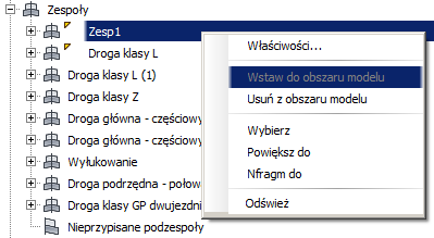 3. Nowe cechy AutoCAD Civil 3D 2012. - Zespół nie musi znajdowad się w rysunku, żeby był użyty. Wystarczy, że zespół znajduje się w Nawigatorze, w kolekcji Zespoły.