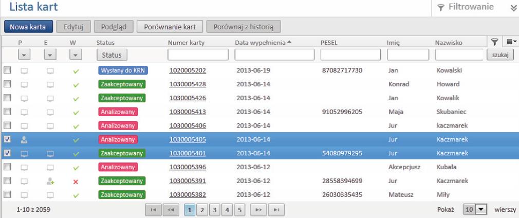 Nowoczesny system rejestracji nowotworów w Polsce Elektroniczna Karta Zgłoszenia Nowotworu Złośliwego Walidacja