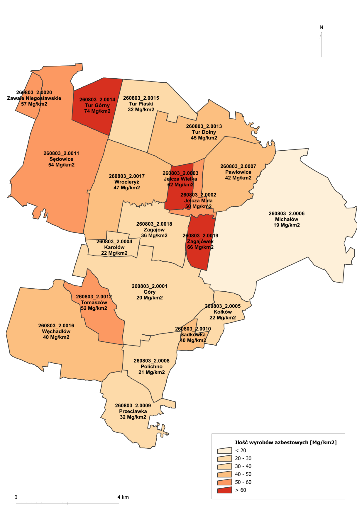 Mapa nr 1 Poglądowa mapa rozmieszczenia wyrobów