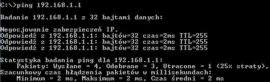 Wystarczy np. zwykły ping. Wybierz Menu Start a następnie Uruchom i wpisz cmd.