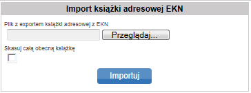 . Po wykonaniu powyższej czynności, książka adresowa zawierające importowane dane, będzie