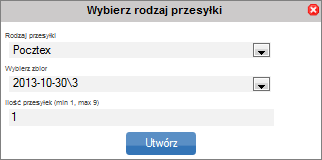 Rys. 47h. Okno usunięcia adresatów Przy wybraniu opcji albo, możliwe jest utworzenie przesyłek, dla danych adresatów. Po wyświetleniu okna (Rys.