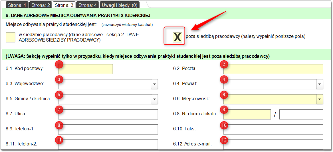 Proces wprowadzania oferty praktyki w serwisie praca.gov.