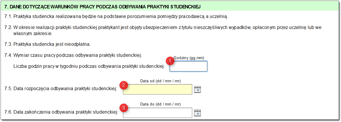 Proces wprowadzania oferty praktyki w serwisie praca.gov.pl telefon 1 - pole jest obowiązkowe - należy podać numer telefonu składający się z maksymalnie 20 cyfr.