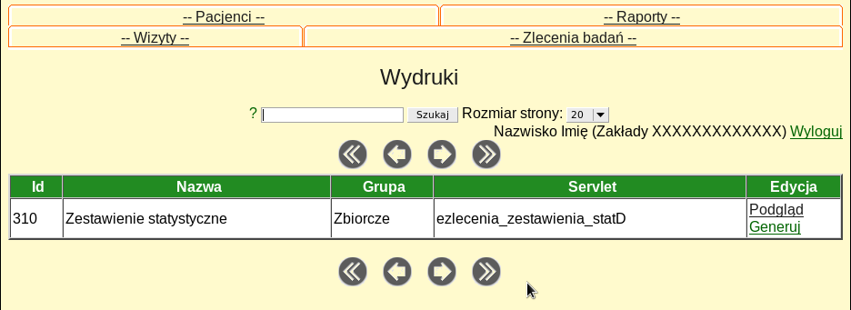 E-zlecenia 12 Raporty Wszystkie dostępne raporty widoczne są w zakładce -- Raporty --.