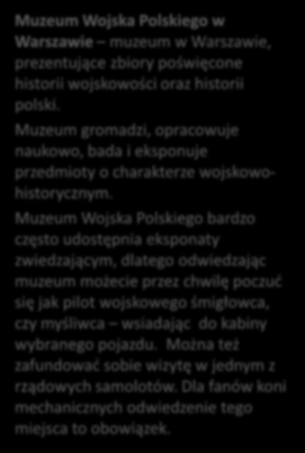 Muzeum Wojska Polskiego Al.