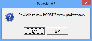 14 Zaoszczędzimy sobie pracy odpowiadając TAK na poniższe pytanie: Program pokaże nowy okres wstępnie uzupełniając niektóre wartości, w