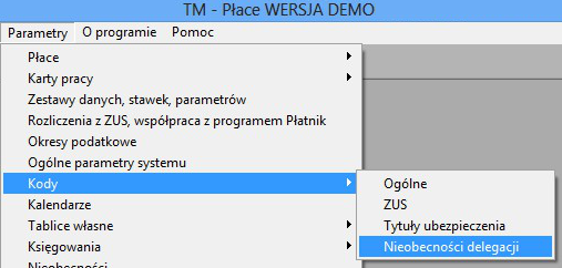 Przygotowanie modułu do pracy w nowym roku 1.6 21 Nowe kody ZUS (urlop macierzyński) Korekta kodów nieobecności z grupy urlopów macierzyńskich.
