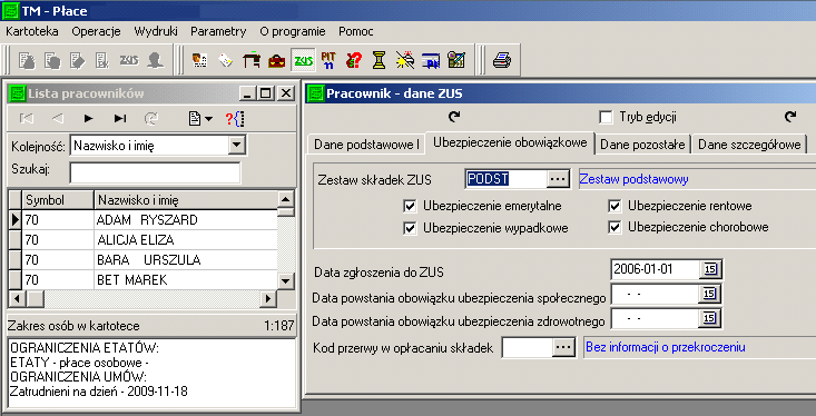 Przygotowanie modułu do pracy w nowym roku 27 wypłacanych w grudniu 20xx i przed wyliczeniem list płac wypłacanych od 01-01-20xx+1.