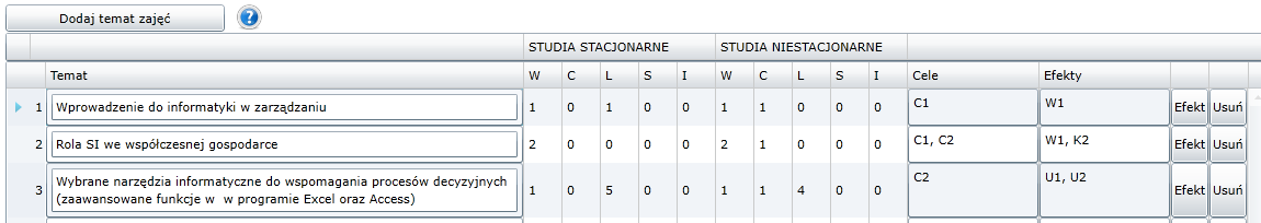 Kluczowe funkcje systemu 1.