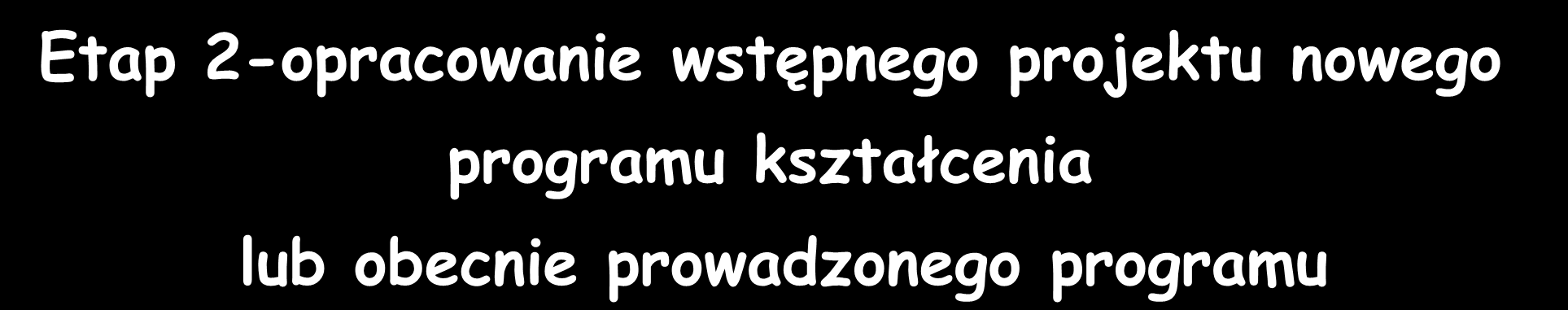 Etap 2-opracowanie wstępnego projektu nowego programu kształcenia lub obecnie prowadzonego programu Zbiór przedmiotów, opisanych przez: