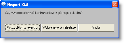 Sposób pracy z programem 4 Wykazy 2 strona Usunięcie danych kontrahenta Operacja powoduje usunięcie wszystkich jego danych Operacja ta wymaga potwierdzenia: Uwaga!