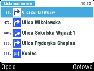 6) Znajdź POI w pobliżu wskaż jakich POI poszukujesz, a NavRoad map pokaże listę POI w określonej odległości. 2.