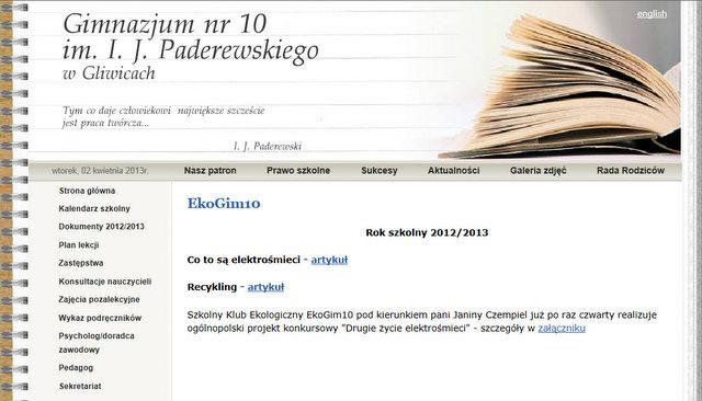 Ulotka 2 Strona www szkoły