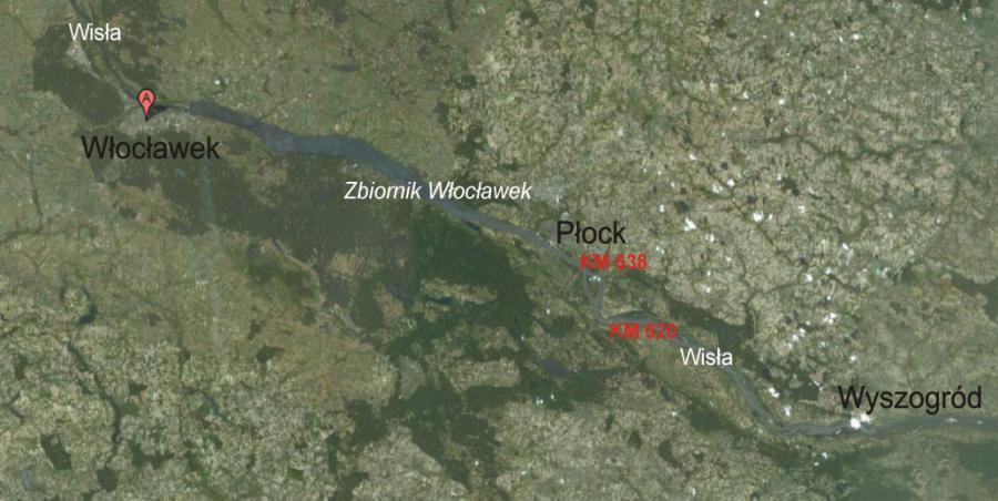 Zbiornik Włocławek Dobrzyków Źródło: