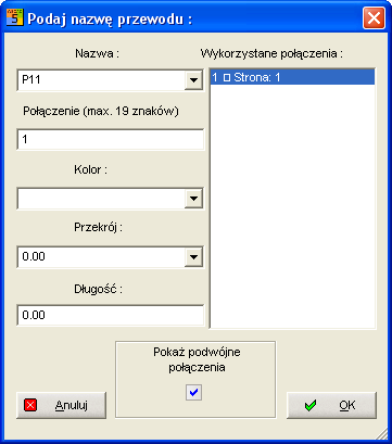 Wskazówka Podanie rodzaju połączenia oznacza jednoznaczną identyfikację połączenia, które może zawierać numer lub tekst do 19 znaków.
