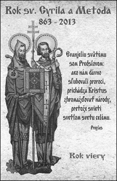 Str. 8 prispôsobili sa tomu, hoci predtým slúžievali v byzantskom obrade. V roku 867 sa vydali na cestu do Ríma, aby získali povolenie slúžiť latinskú liturgiu v reči ľudu.