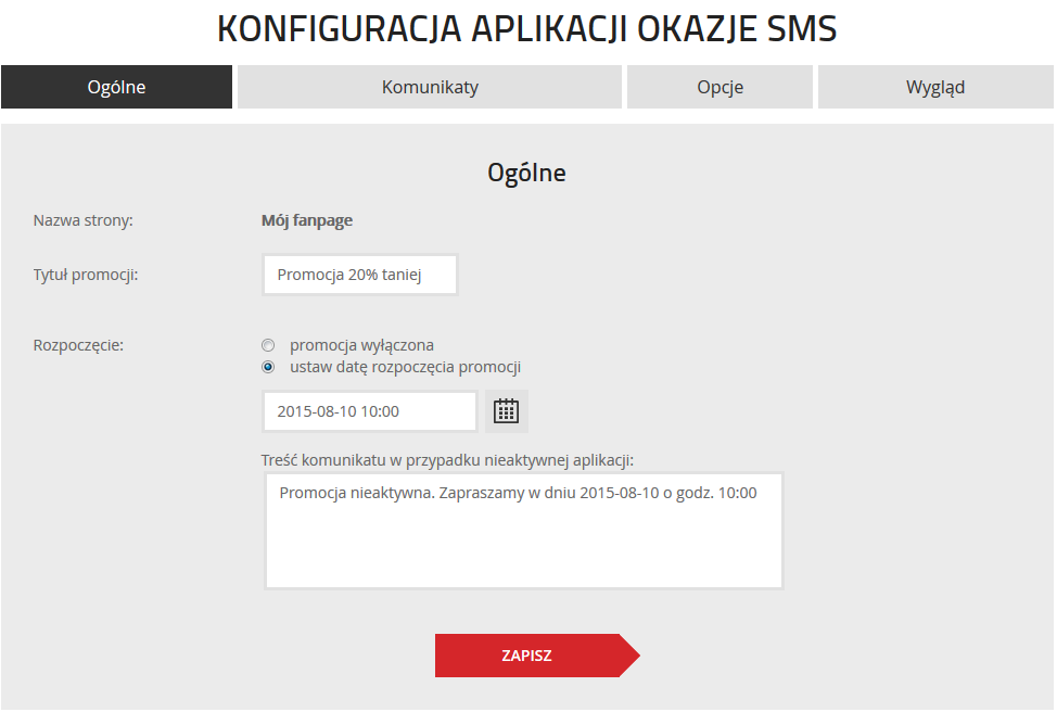 Pole Nagłówek wyświetlane jest w pierwszym kroku, nad polem służącym do wpisania numeru telefonu.