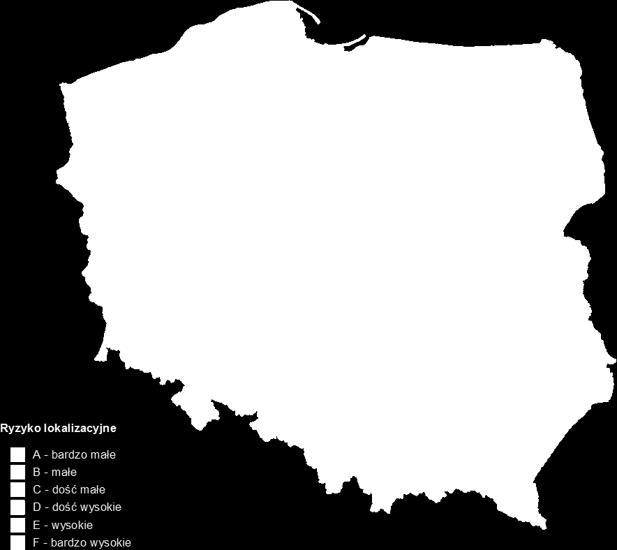 Ryzyko lokalizacyjne wg powiatów w latach 2009-2011 10 Źródło: H.