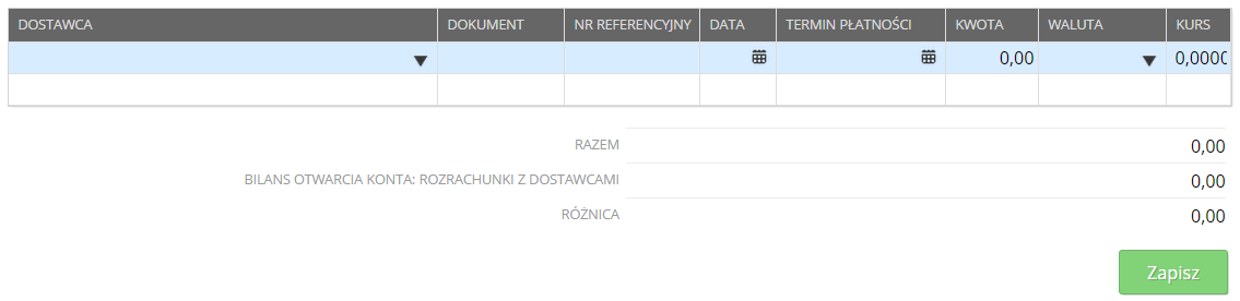 Należności (Zakładka Faktury i inne dowody sprzedaży): Zobowiązania (Zakładka Faktury i inne dowody zakupu): Program samodzielnie porównuje wartości wprowadzone w zakładkach faktury oraz rachunki, a