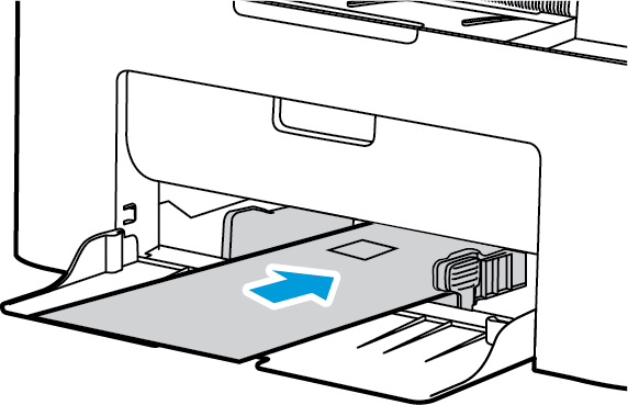Umieszczanie papieru 3. Załaduj wydrukowany arkusz między prowadnice szerokości zadrukowaną stroną w dół. Uwaga: Trzymaj folie za krawędzie i unikaj dotykania strony do zadrukowania. 4.