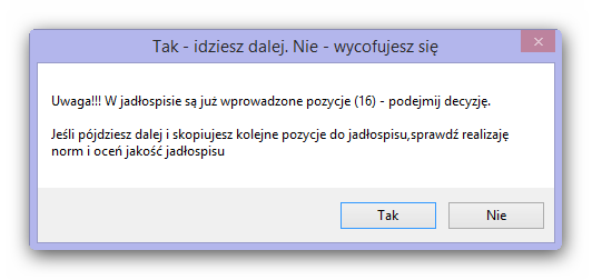 4.5. Przycisk Kopiuj zarejestrowane jadłospisy (diety) Program umożliwia kopiowanie jadłospisów z już istniejących u tej osoby lub innych osób, a także z wcześniej przygotowanych diet.