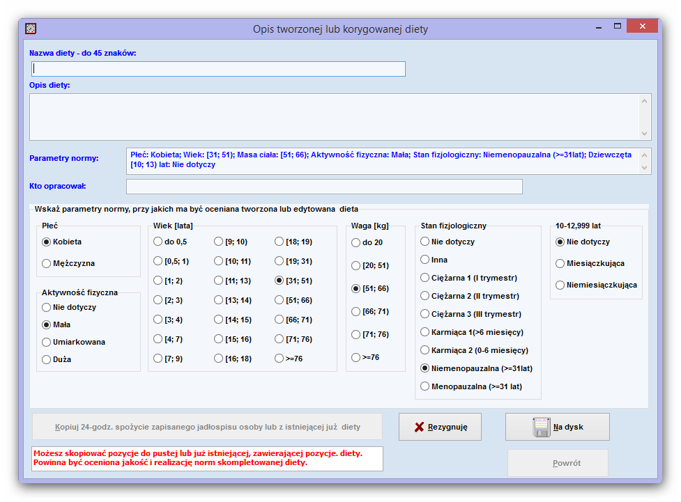 Nową dietę tworzymy