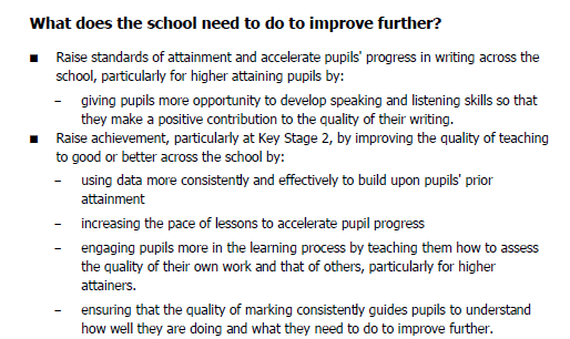 Raporty ze Szkół: rekomendacje Co kolejno szkoła musi zrobić, aby dalej doskonalić się?
