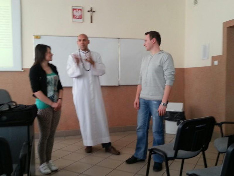 Spotkanie studentów z ojcem