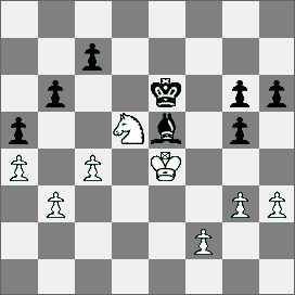 Ge6 16.c4 Sd4? (Ten ruch wypuszcza przewagę. Poprawne było 16 d4!) 17.Sd4 ed4 18.Hd2 dc4 19.Sc4 He7 20.Wac1 b6 21.Hf4 h5? (Teraz pozycja wyrównuje się. Zapewniało pewną przewagę 21 Hf8!) 22.b3 Kh7 23.