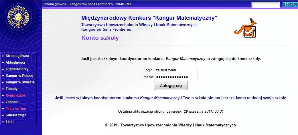 utworzeniu konta. Od tego momentu możliwe jest logowanie się na konto szkoły. 4.