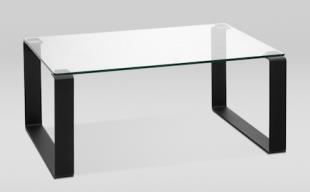 Stolik Podstawa stolika typu płozy w kolorze aluminium Blat stolika ma być wykonany ze szkła