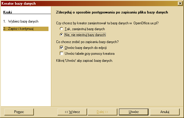 Rys. 1: Tworzymy nową bazę danych Rys.