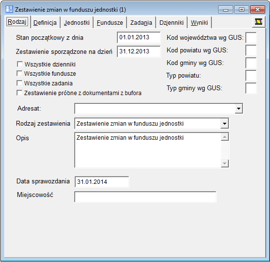 Księgowość Optivum Jak sporządzić zestawienie zmian w funduszu jednostki?