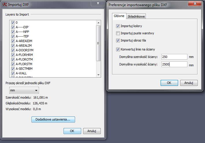 2. Importowanie pliku do programu PyroSim Po uruchomieniu programu, należy wybrać Plik/Importuj/Plik CAD, a następnie wskazać odpowiedni plik DXF.
