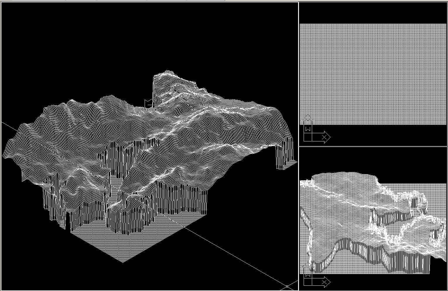 5. 3wsiatka (3dmesh) Siatka trójwymiarowa Polecenie to pozwala na wykonanie siatki będącej jednym obiektem, a każdy węzeł może znajdować się na innej wysokości.