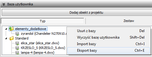 kliknięcie na pierwszej i ostatniej), kliknąd na wybrane pozycje na liście lewym przyciskiem, aby je zaznaczyd, a następnie prawym, aby rozwinąd menu kontekstowe i wybrad z niego opcję Usuo z bazy