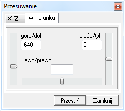 4. Przesuo (Move) Aby przesunąd obiekt przy użyciu tej opcji należy zaznaczyd obiekt, z rozwijalnego menu wybrad polecenie Przesuo i w pojawiającym się oknie dialogowym Przesuwanie (rys.