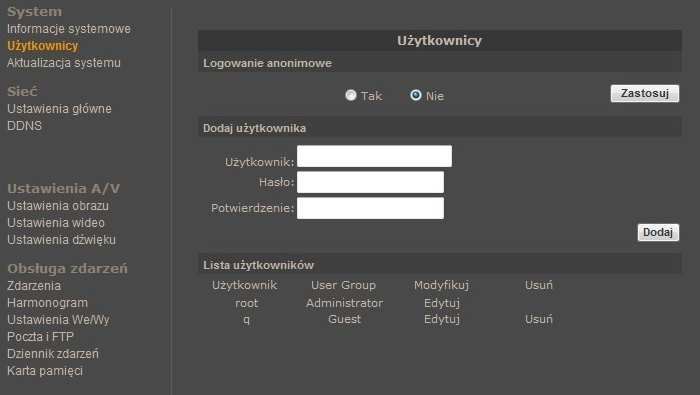 NVIP-TDN3401H/IR/MPX2.0, Instrukcja obsługi wer.1.0. INTERFEJS WWW - PRACA Z KAMERĄ b.