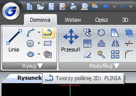 Rysunek 2.5 Printscreen programu Źródło: Bebiuch M., GstarCAD, Podręcznik Użytkownika, Gliwice 2012 Rysunek 2.6 Printscreen programu Źródło: Bebiuch M.